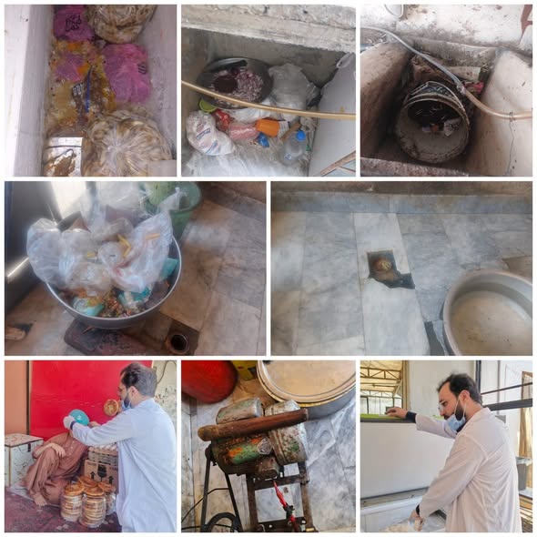 بی ایف اے انسپیکشن ٹیم کی ایئرپورٹ روڈ پر قائم اشیاء خوردونوش کے مراکز کے خلاف ایکشن