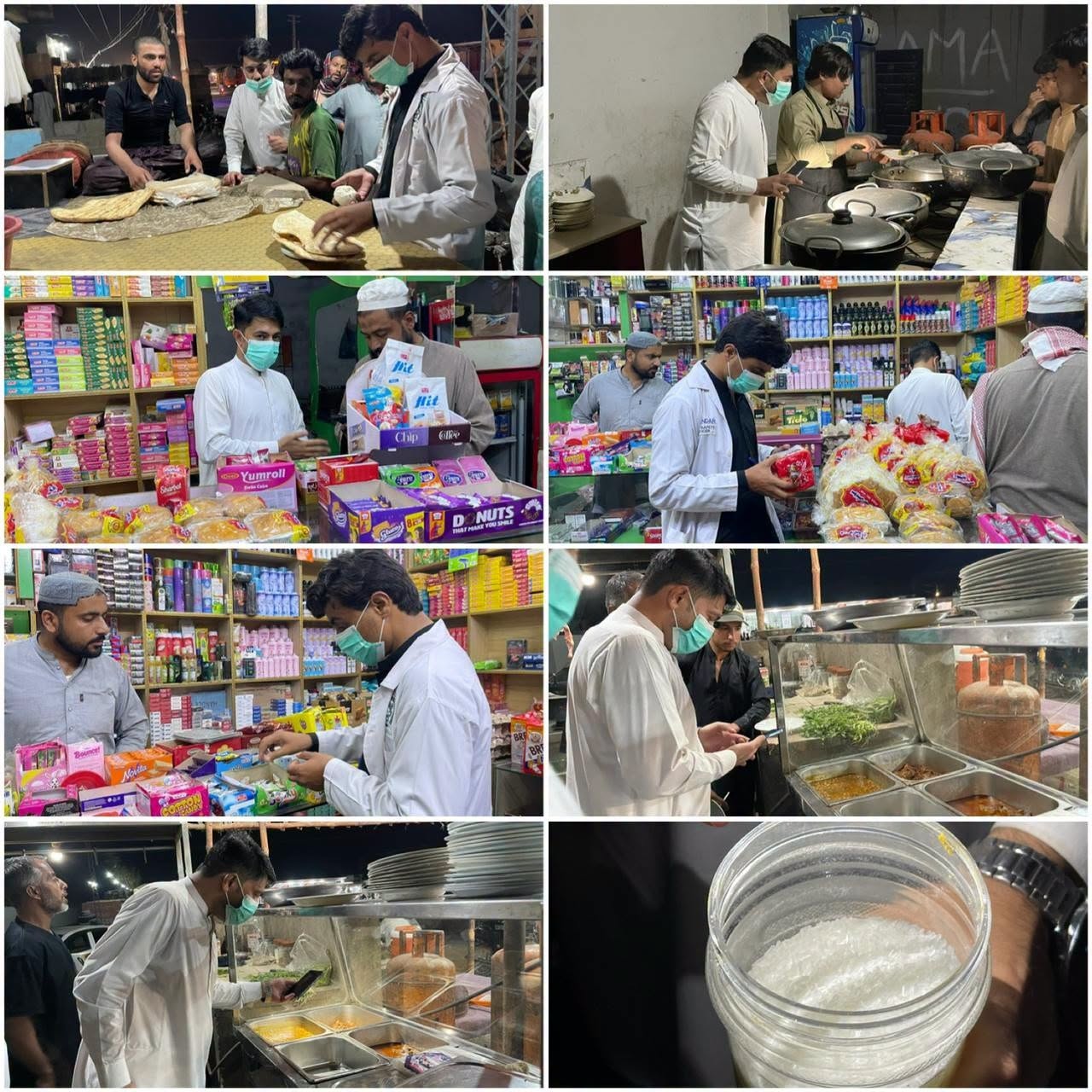 بی ایف اے زونل انسپیکشن ٹیم کا خضدار شہر کے مرکزی آر سی ڈی روڈ پر متفرق کھانے پینے کے مراکز کا چیکنگ